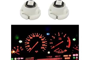 WLJH 10x Red T3 Neo Wedge 3030 SMD Chipest 8mm Base Led Car Instrument Cluster Led Bulb Dashboard Gauge Bulb HVAC AC Heater Climate Controls Lamps Switch Indication Interior Light Replacement