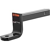 CURT 45026 Class 1 Trailer Hitch Ball Mount, Fits 1-1/4-Inch Receiver, 2,000 lbs, 3/4-Inch Hole, 3-1/4-Inch Drop, 2-5/8-Inch Rise