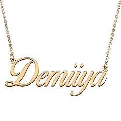 HUAN XUN Customized Custom Simple Any Name Necklace