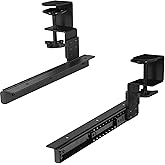 VIVO Height Adjustable Clamp and 12 inch Rail Set for DIY Custom Wooden Keyboard Trays (Tray Not Included), Under Desk Pull O