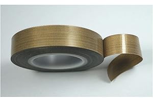 YONGXUAN PTFE Coated Fabric Tape Teflon Adhesive Tape High Temperature Vacuum, Hand and Impulse Sealers Machine Sealing Tape 0.18mm Thick (19mm-5M)