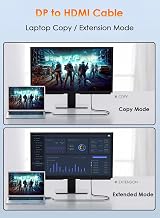 Mepsies DisplayPort to HDMI Cable 6ft 4K DP 1.2 to HDMI 1.4 Uni-Directional view 7