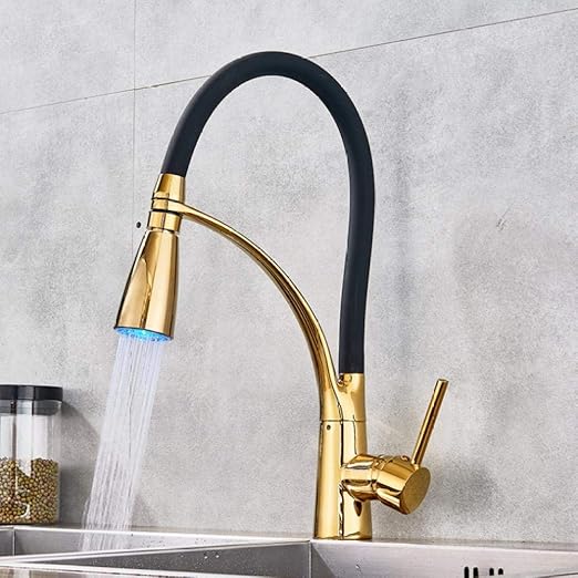 Grifo Grifos De Cocina Negros Mate, Grifo Mezclador De Cocina Abatible