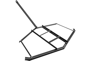 VEVOR Driveway Drag 74'' Width, Tow Behind Drag Harrow 39'' Length, 4'' Height, Driveway Tractor Harrow with 2 Adjustable Bars, Heavy Duty Steel, Driveway Grader for ATV, UTV, Garden Lawn Tractors