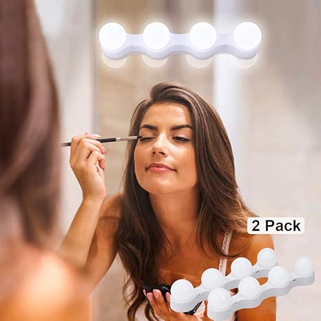 Amazon Com 2 Pack Aipsun Portable Led Makeup Lights Cordless Dimmable Battery Powered Usb Led Vanity Mirror Light Brightness Adjustable For Bathroom Dressing Room Vanity Table Mirror Not Included Home Improvement
