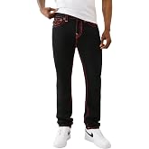 True Religion Men's Stacked Rocco Super T Flap Jeans | Slim Stacked Fit &amp; Flap Pockets