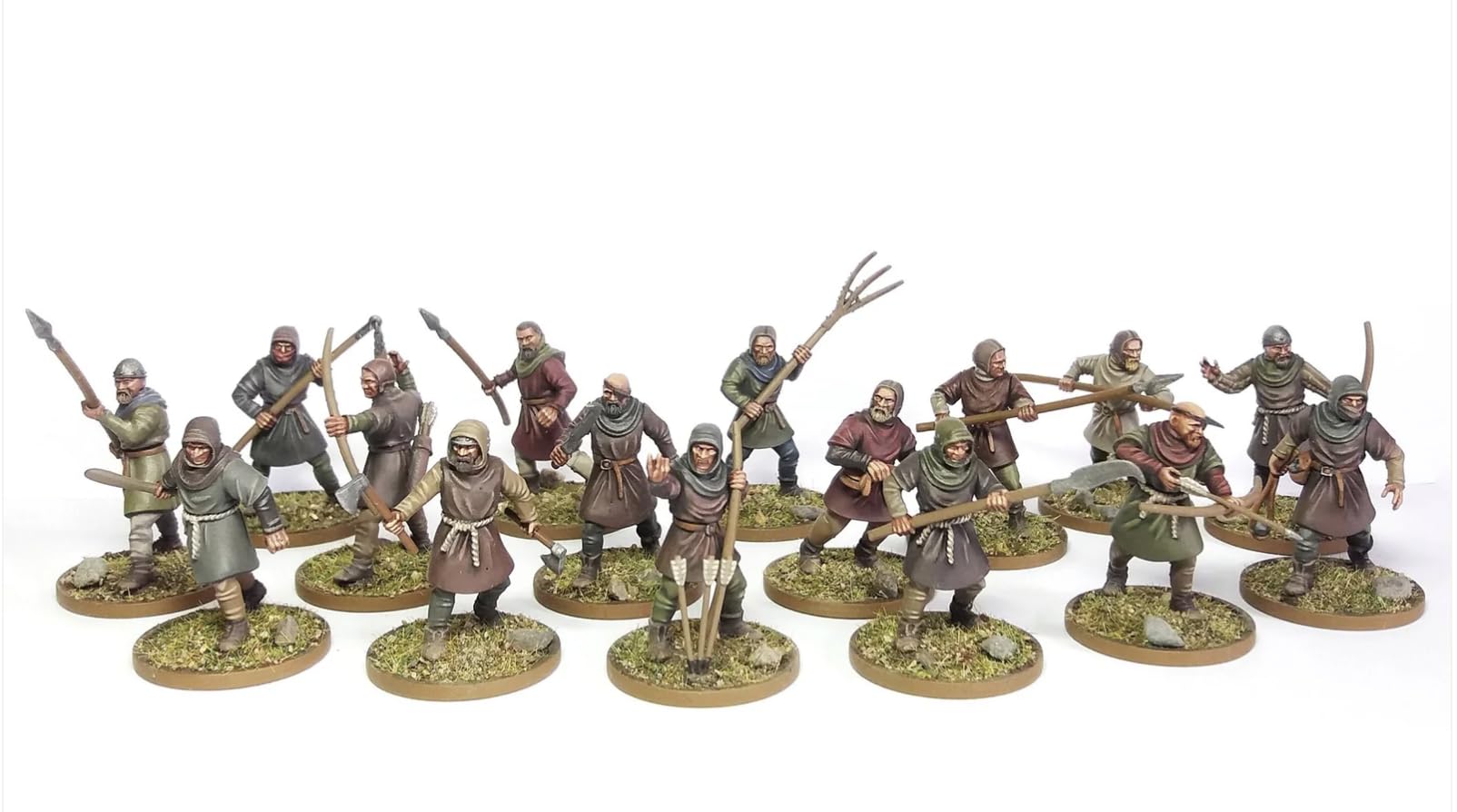 Wargames Atlantic, The Age of Chivalry, Peasant Levy (1100-1350) 28mm Hard Plastic Figures
