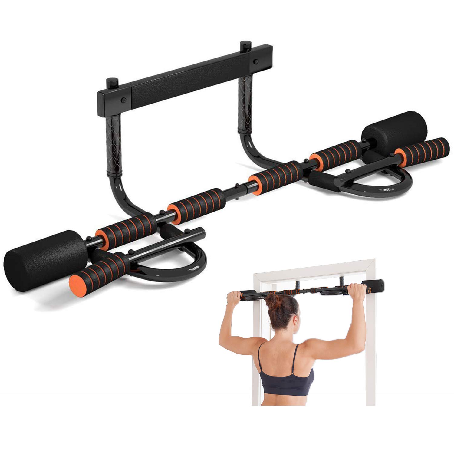 CEAYUN Pull up Bar for Doorway, Portable Pullup Chin up Bar Home, No Screws Multifunctional Dip bar Fitness, Door Exercise Equipment Body Gym System Trainer