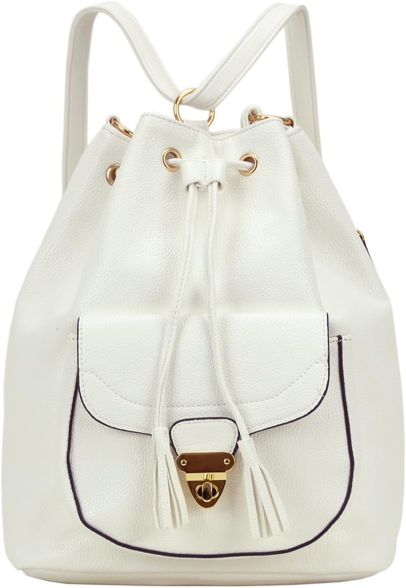 dasein fashion leather convertible drawstring bucket bag and backpack Old Trend Crocus This versatile bag can be worn in four ways Dasein Womens Fashion Drawstring Backpack