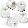 Wenqik 5 Pcs PVC Pipe Fitting 3/4" Male Thread to 1/2"female Thread Reducer Bushing PVC Adapter Pipe Fittings Male to Female Threaded Pipe Sink Drain Adapter for Connecting Pipe