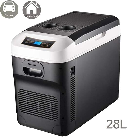 WRJY Nevera Nevera Congelador Enfriador Caja Coche y 28L Mini Enchufe