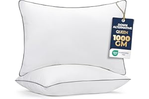 Utopia Bedding Bed Pillows for Sleeping (Grey), Queen Size, Set of 2, Hotel Pillow, Cooling Pillows for Side, Back or Stomach