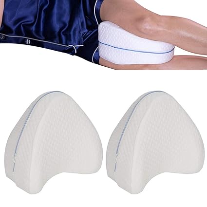 Fulltime Tm 2pcs Knee Pillow Memory Foam Wedge Contour Leg