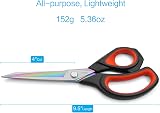 LIVINGO Premium Dressmaking Scissors Titanium Coated 24cm Forged Stainless Steel view 2