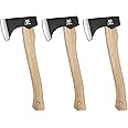 WICING Throwing Axes - 14" Throwing Hatchet Great for Axe Throwing Competitions, High Carbon Steel Forged & Wooden Handle 3 Pack