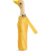 Natuquebrela Cute Duck Handle Umbrella - Compact Travel Yellow Duck Head Umbrella for Adults and Girls