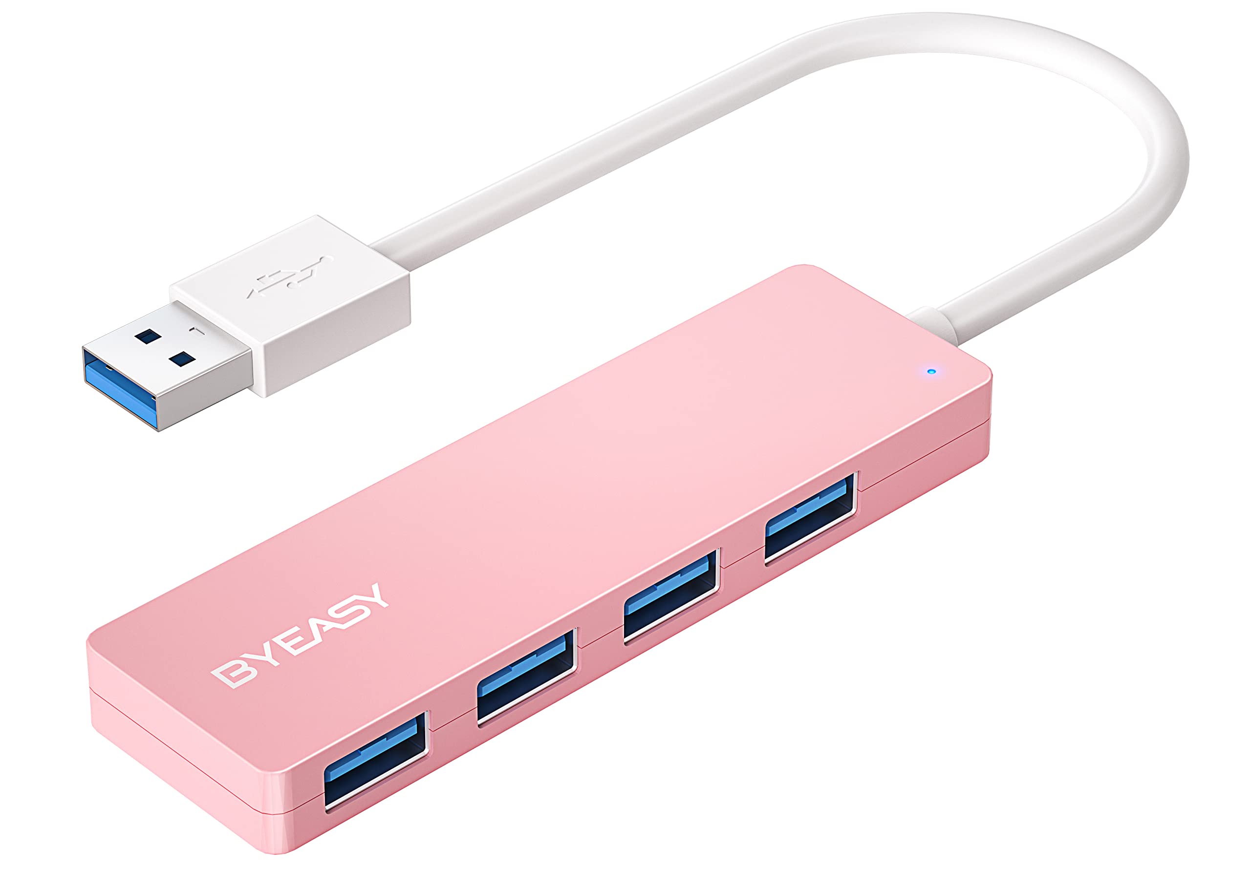 Photo 1 of BYEASY USB Hub,USB Splitter for Laptop, USB 3.0 Hub,Multi USB Port Expander,Fast Data Transfer 4 Port USB Hub Compatible with Windows PC, Mac, Printer, Mobile HDD