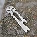 Doinshop New Useful Outdoor Stainless Skull EDC Survival Pocket Tool Key Ring Opener (silver)