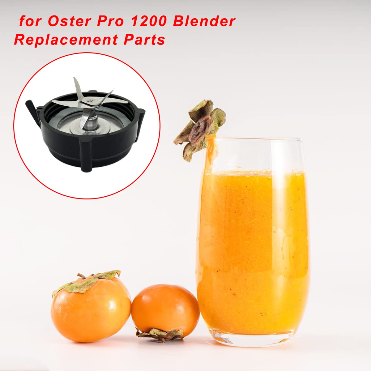 for Oster Pro 1200 Blender Replacement Parts Blender Ice Blade with Jar Base Cap and Rubber O Ring Seal Gasket Accessory Refresh Kit