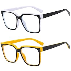 Bsreyeop Oversized Blue Light Blocker Glasses for