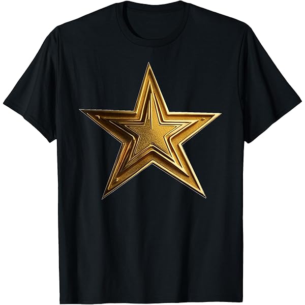 Amazon.com: Black T Shirt With Gold Stars: Black Shirt Gold