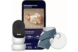 Owlet Dream Duo (Gen 2) Smart Baby Monitor Bundle – HD Video Camera + Wearable Sock Tracks Baby’s Oxygen, Heart Rate & Sleep