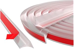 CUYSFEAD 67”Shower Threshold Water Dam Barrier,Silicone Shower Water Guard for Bathroom Kitchen Wet Separation,Splash Guard for Countertop Sink Cooktop Edge(Transparent)