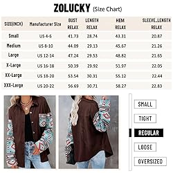 ZOLUCKY Women'S Corduroy Shacket Casual Button Down