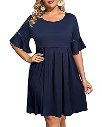 Pinup Fashion Navy Blue Dress for Women Plus Size