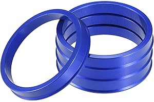 A ABSOPRO Car Hub Centric Rings OD 72.6mm to ID 64.1mm Hub Centric Rings Wheel Bore Center Spacer Aluminum Alloy Blue (Set of 4)