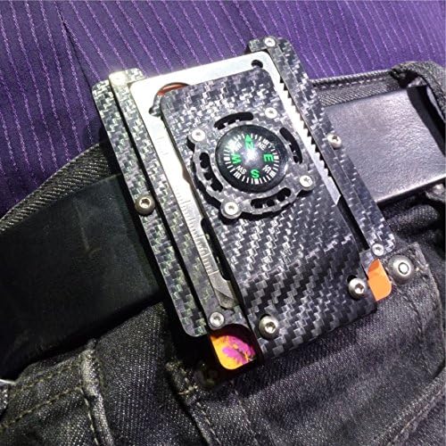 GadgetWallet Navigator Carbon. Holstex Tactical Wallet With Multitool and Functional Compass