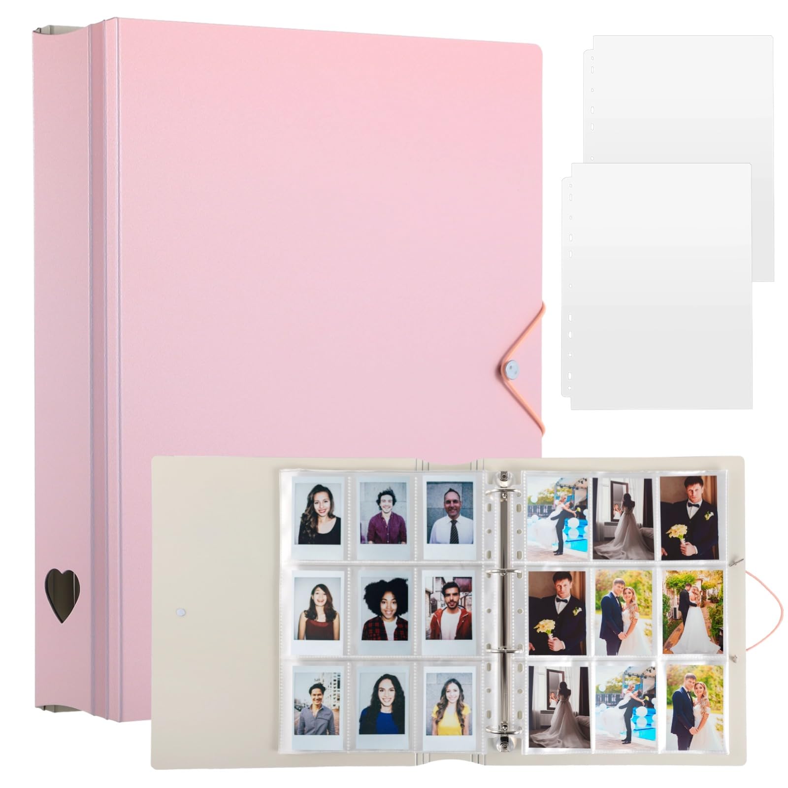 Packool A4 Photocard Binder, Practical 25 Pages 225 Pockets Photocard Holder Photo Album Photocard Sleeves for Small Photos