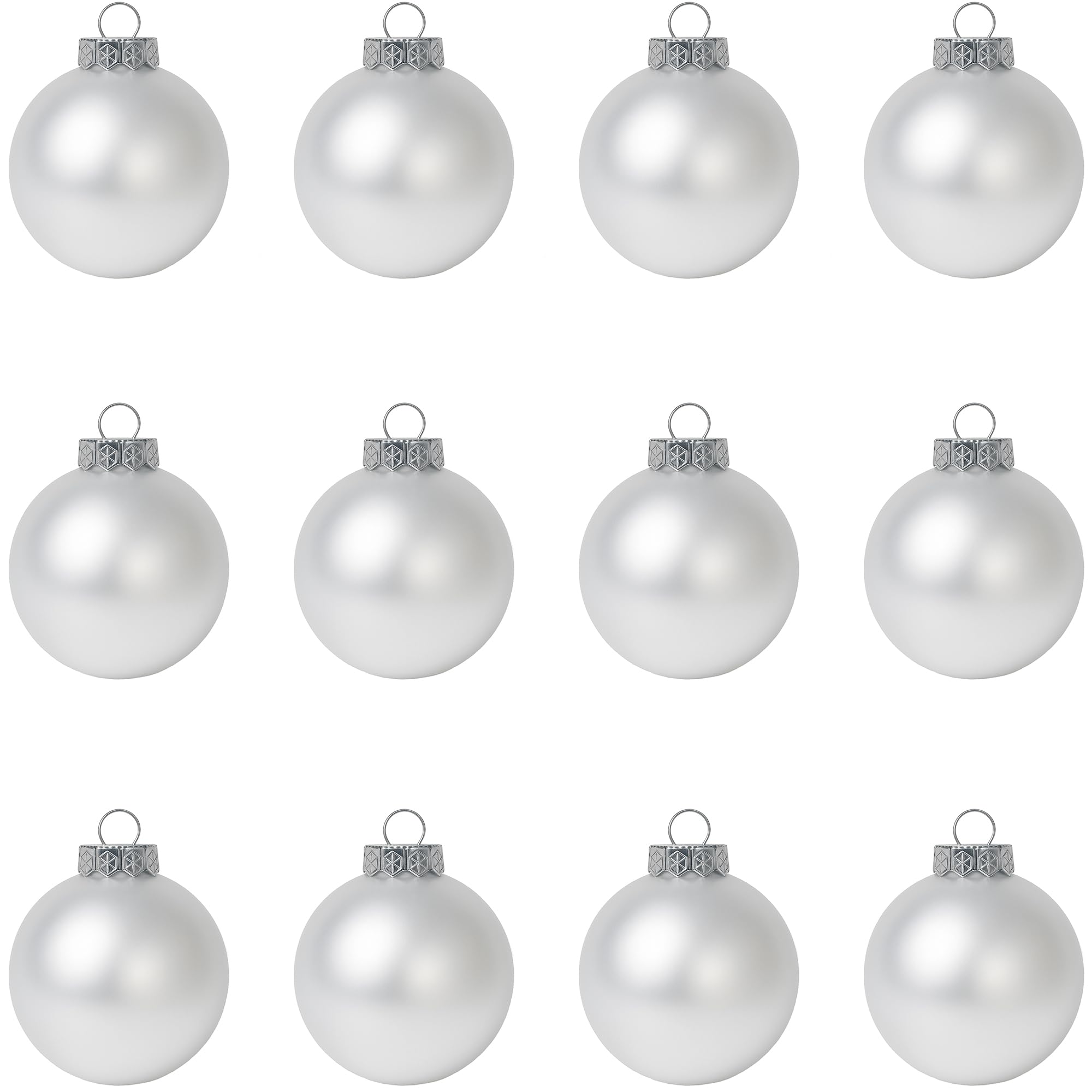 SLEETLY 12pk Blank Silver DIY Christmas Ball Baubles for Crafts to Personalize, Make Your Own Ornament for Kids and Adults, Drawing, Stickers, Plain Paintable Matte Bauble to Decorate