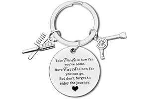 DABIHU Hairdresser Gift Keychain Hair Stylist Graduation Gift Hairdresser Gift Cosmetology Graduation Gifts Inspirational Hair Stylist Gift Encouragement Gift Jewelry Hair Barber Gift Christmas Birthday Gift