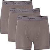 Organic Signatures 3-pack Soft Comfortable Mens 100% Organic Cotton Boxer Briefs