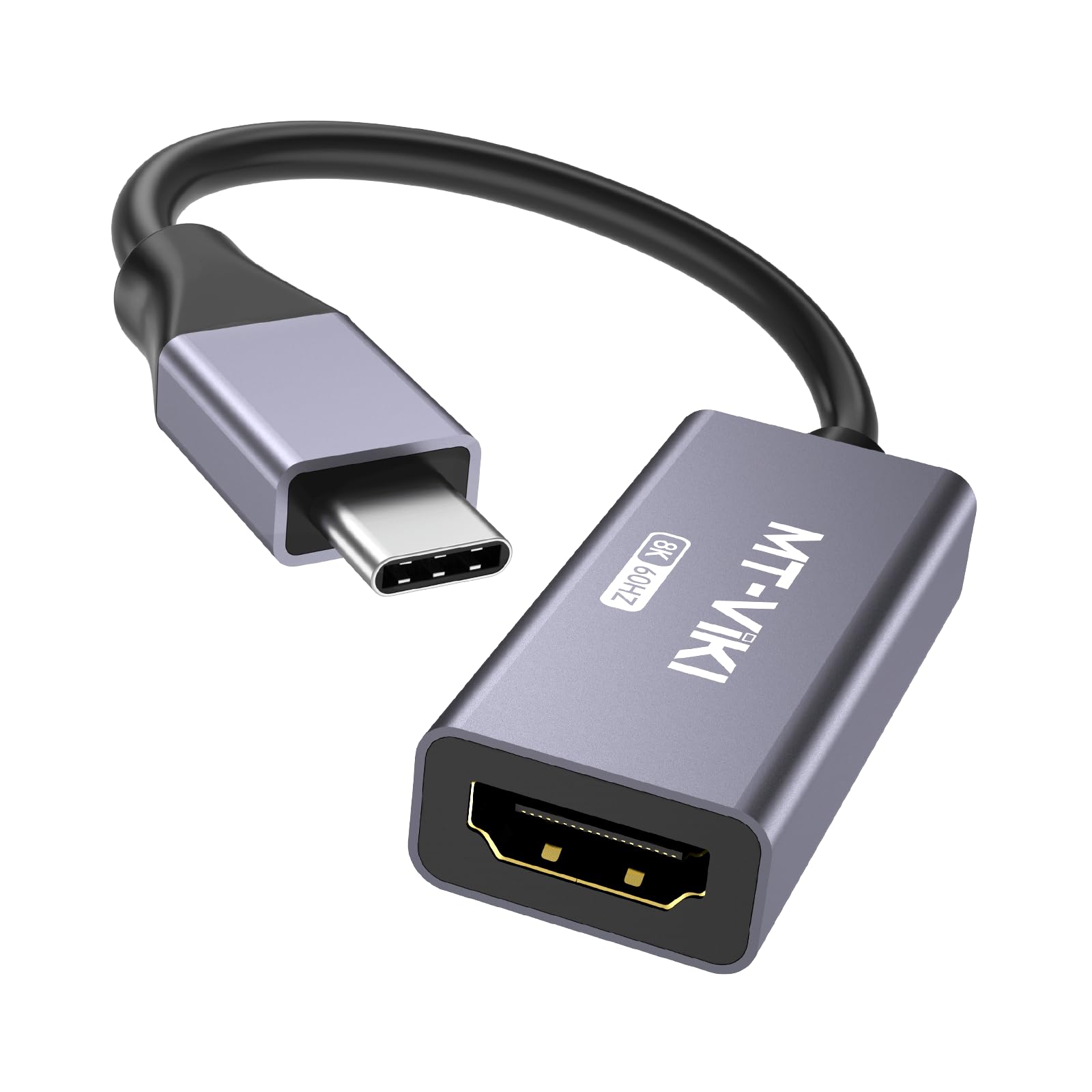 MT-VIKI USB C to HDMI 2.1 Adapter 8K@60Hz & 4K@120Hz, 48Gbps, Type C (Thunderbolt 3/4) to HDMI Converter Compatible with MacBook Pro, MacBook Air, iPad Pro/Air, Pixelbook, XPS, Surface