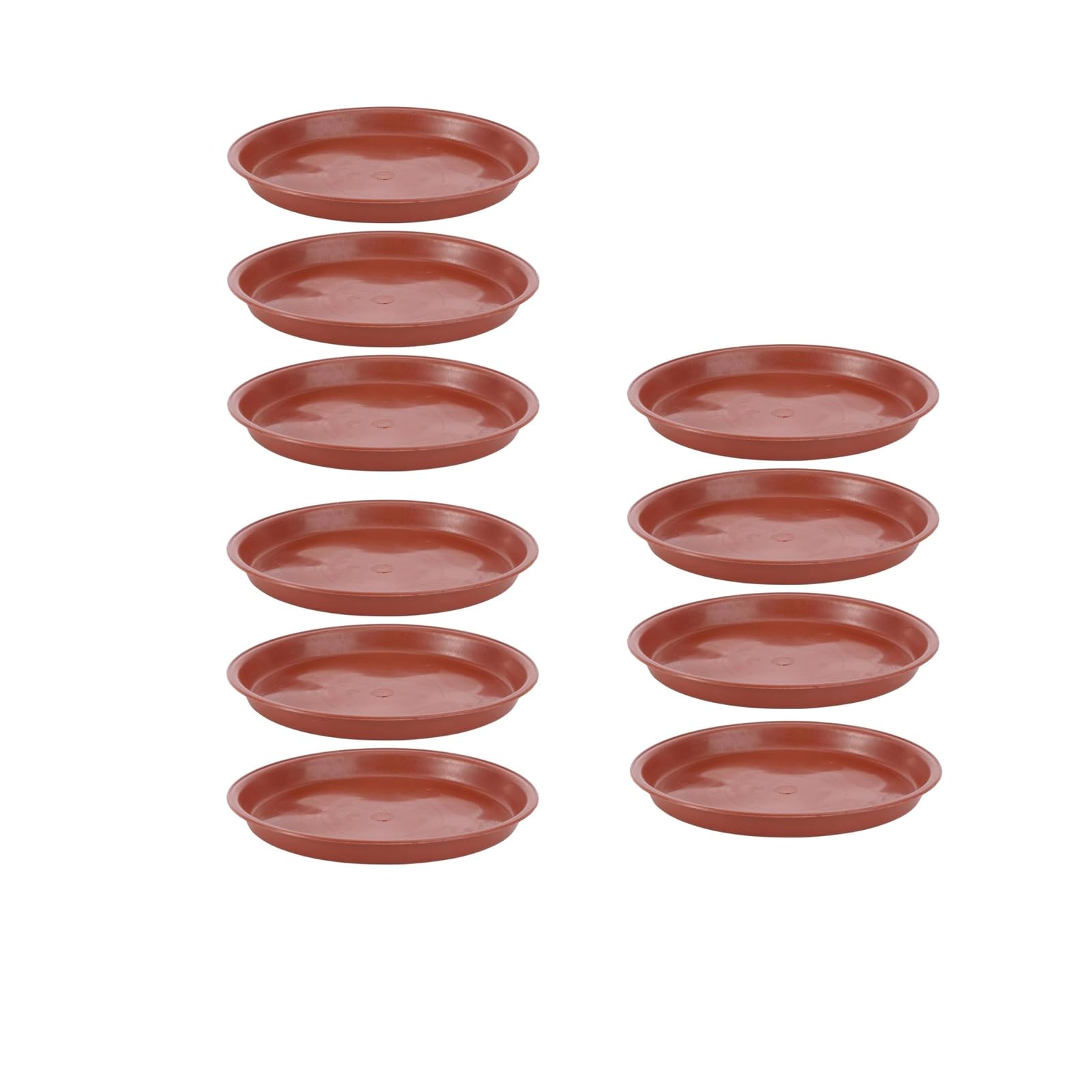 Wensmy 10Pcs Plant Saucer 30CM Round Plastic Plant Trays Plant Saucer Drip Trays Flower Pot Drip Trays Garden Plants Saucers for Indoor Outdoor (Red-30CM)