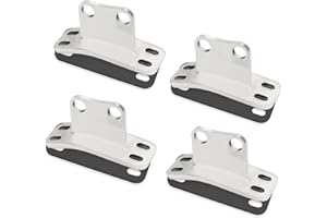 JERBOR Cab Lower Exhaust Stack Bracket Stainless Fits for Peterbilt 359 379 14-12998 21299, 4PCS