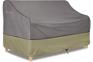 BRIVIC Outdoor Furniture Covers Waterproof for Sofa, Patio 3-Seater Benches Covers Fits up to 58W x 32.5D x 33H inches, Grey