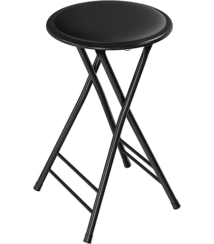 TG 82-0827 24-Inch Cushioned Folding Stool, Black : Amazon.ca: Home