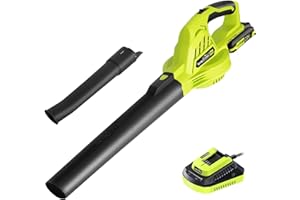 SnapFresh Cordless Leaf Blower - 20V Leaf Blower Cordless with 2.0Ah Li-ion Battery & Fast Charger, 130 MPH 140CFM Electric L