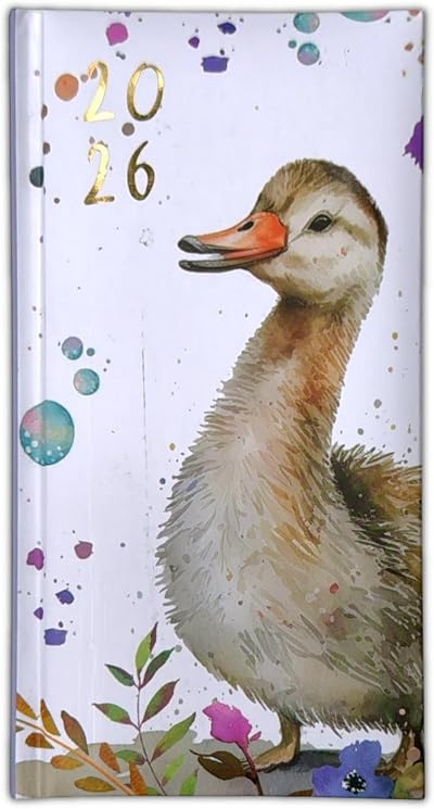 Orbitron Diary Slim Week to View 2026 Full Year Calendar Planner Ducks