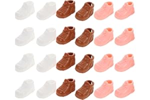 Beaupretty 12 Pairs 17cm Miniature Doll Shoes High-Top Sneakers Mini Boots for BJD OB11 YMY Dolls 1/12 Scale