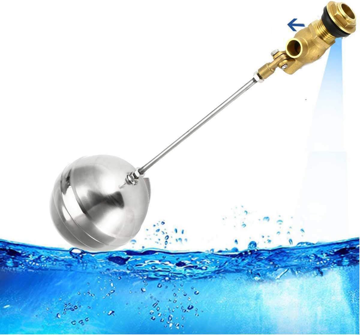 Float Valve 1PCS Ball-Cock Valve Brass Automatic Float Ball Valve for Water Trough Humidifier, Fountain, Aquarium, Pond