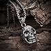 Stainless Steel Gothic Skull Pendant Chain Necklace for Men Boys