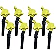 HLZ PRODUCT HIGH PERFORMANCE Ignition Coil Pack OF 8 Compatible with Ford Mercury F150 F250 E150 E350 Lincoln Navigator Town Car Crown Victoria Expedition Mustang 4.6 5.4 6.8 V8 V10 for DG508 FD503