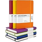 Dynta Hardcover Journal Notebooks, 7Packs A5 Lined Journals Bulk for Writing 200 Pages/100Sheets, 8.4 x 5.8 inch, 7 Colors Classic Ruled Notebook for Work/Travel/College/Note Taking
