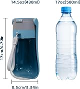 Septillar Foldable Dog Water Bottle 430ml Blue Portable Dispenser view 2