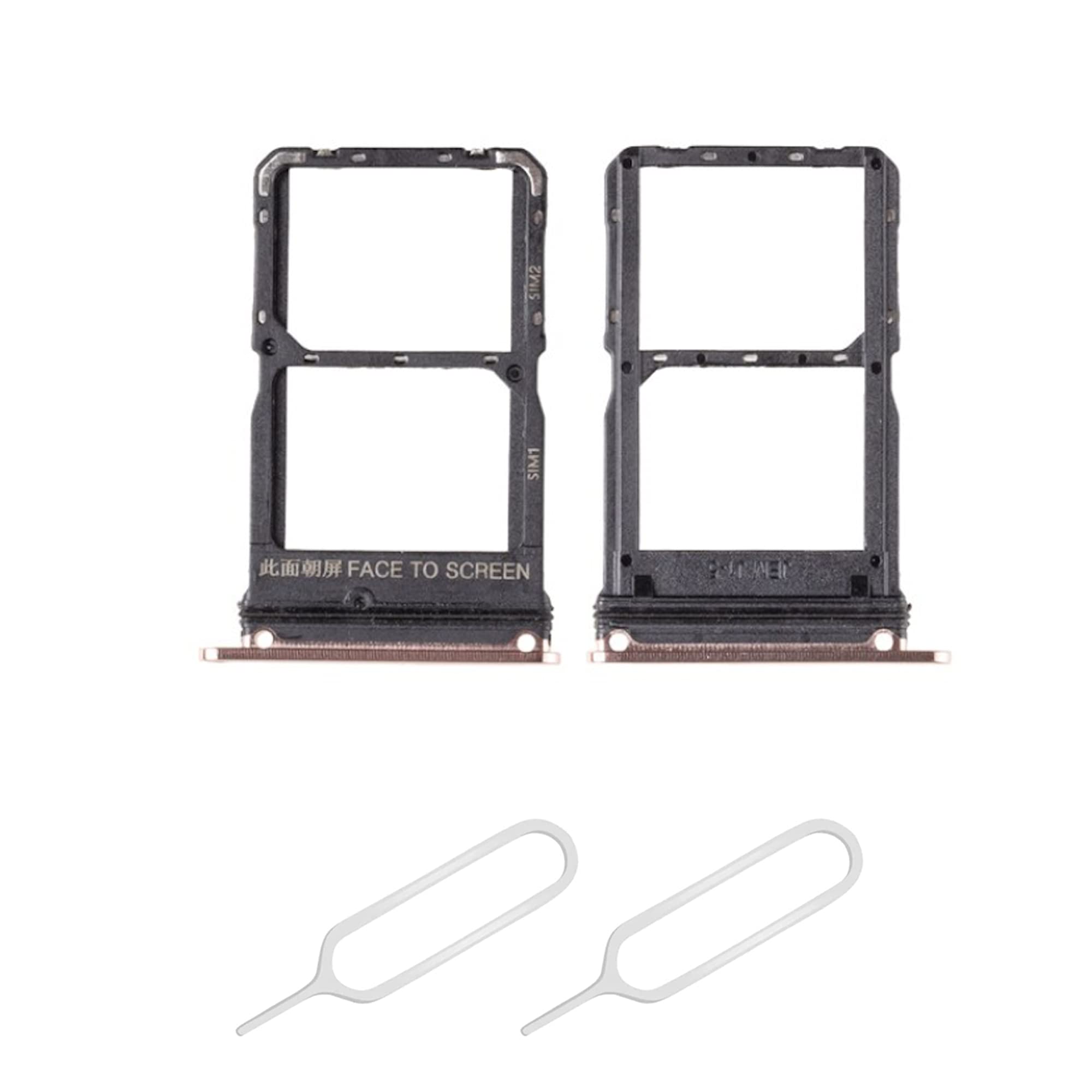 THE TECH DOCTOR Replacement Single Sim Tray Card Slot for Xiaomi Mi 10 with 2x Sim Pin Open Ejector Tool (Gold)