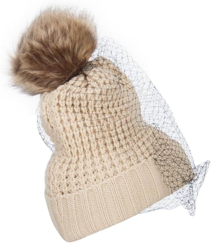 beanie hat with netting